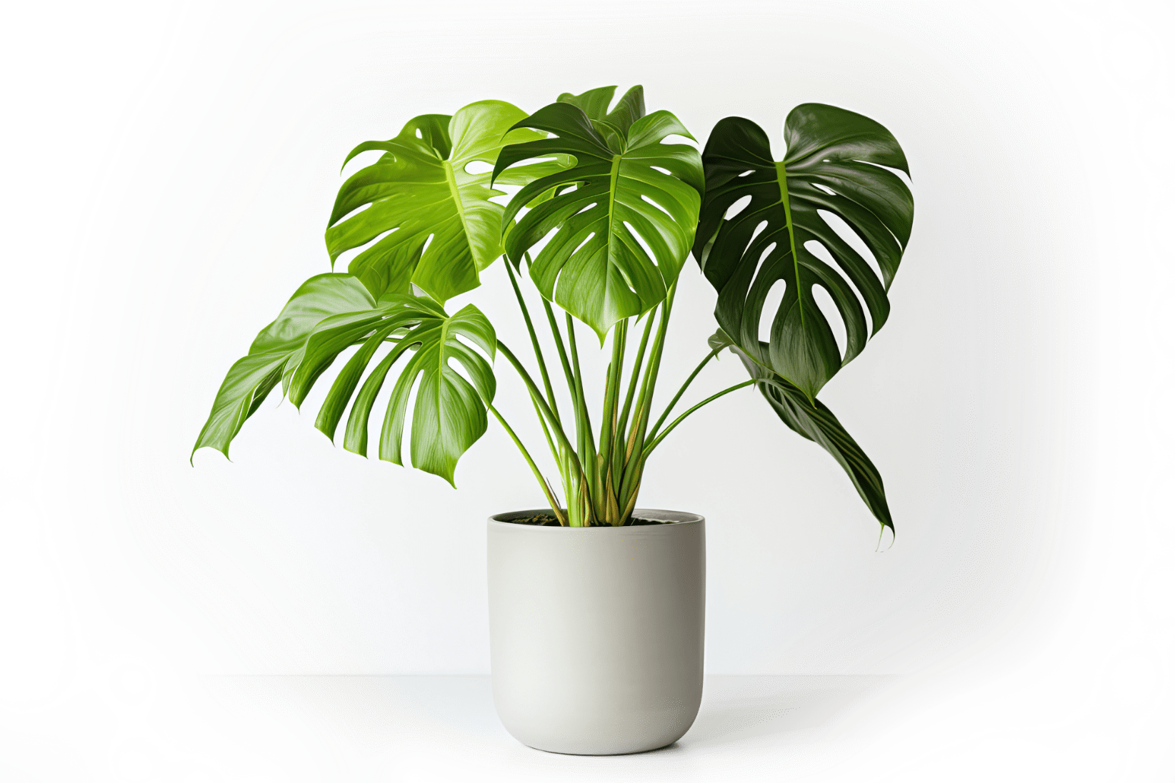 Green plant in white pot