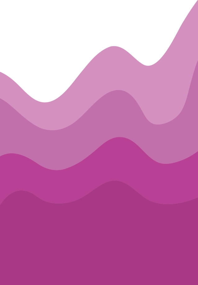 Several shades of pink and purple wavy lines
